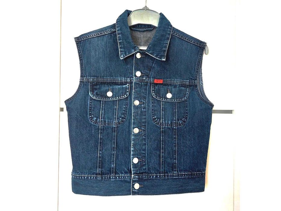 Kamizelka M 38 jeansowa granatowa katana bezrękawnik