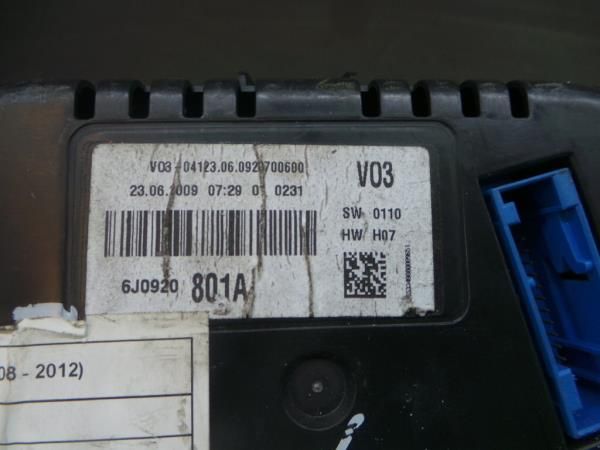 Quadrante / painel de instrumentos SEAT Ibiza IV (6J5, 6P1)
