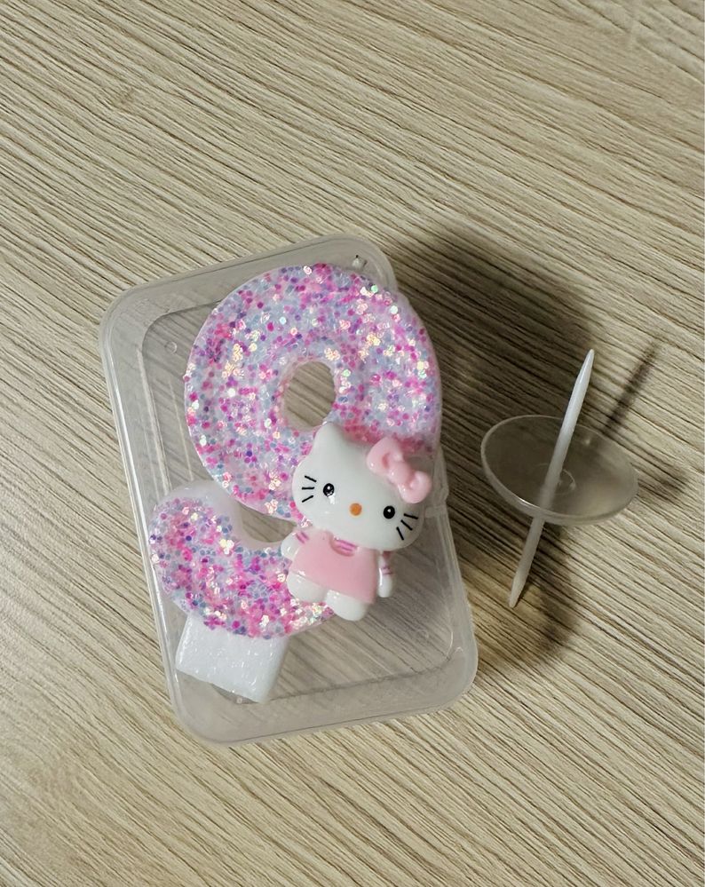 Swieczka urodzinowa Hello Kitty 9 lat