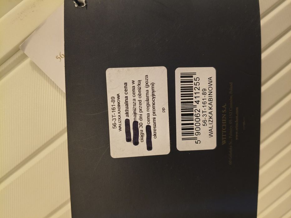 Walizka kabinowa WITTCHEN – nowa, kremowa (model 56-3T-161-89)