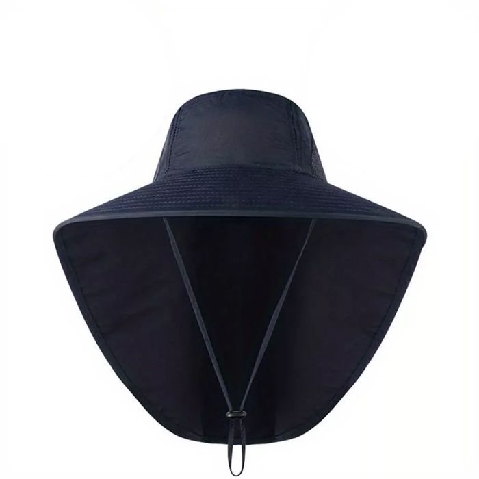 kapelusz przeciwsłoneczny wędkarski z klapką na szyje