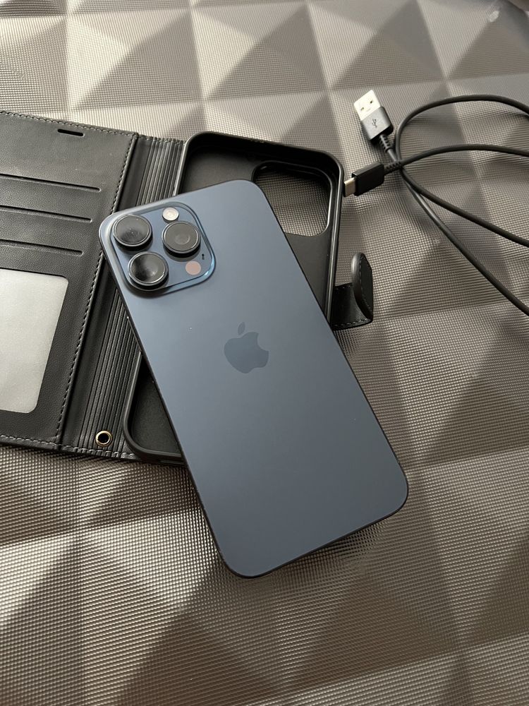 iPhone 15 Pro Max 256Gb Neverlock физ сим blue titanium