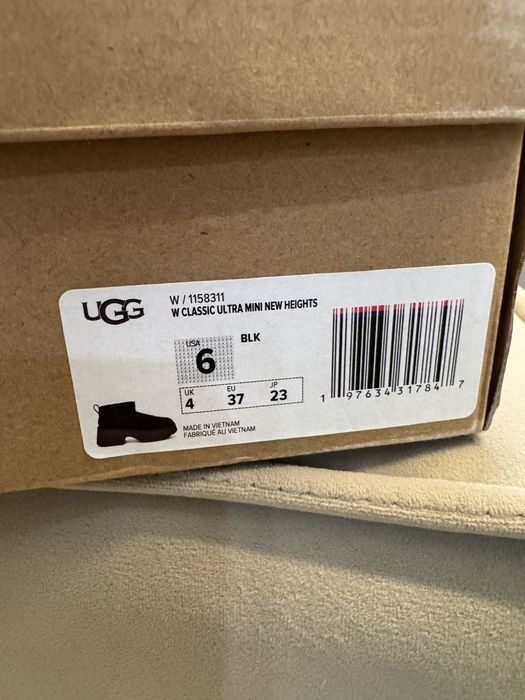 Оригінальні уги  Ugg classic ULTRA MINI NEW HEIGHTS-BLK
