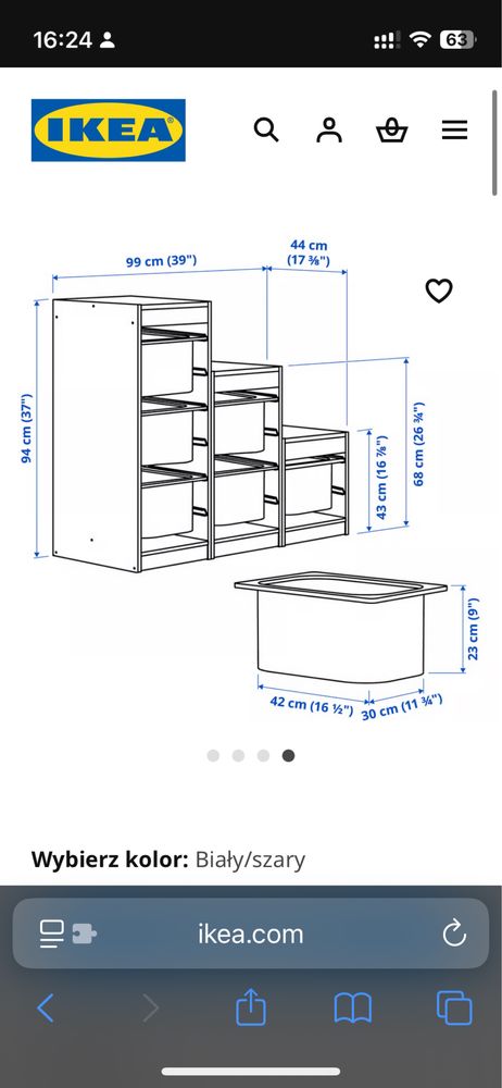 IKEA TROFAST z pojemnikami i 3 pokrywki