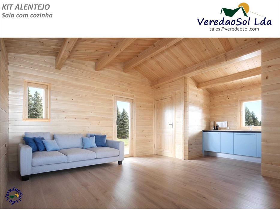 Casa madeira ALENTEJO - Almeria 44mm T2 - 59m² - Preço Fábrica!