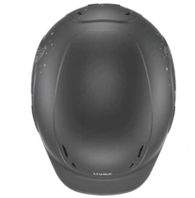 Kask jeździecki dziecięcy Roz 49-54 cm Lekki Bezpieczny Kolor antracyt