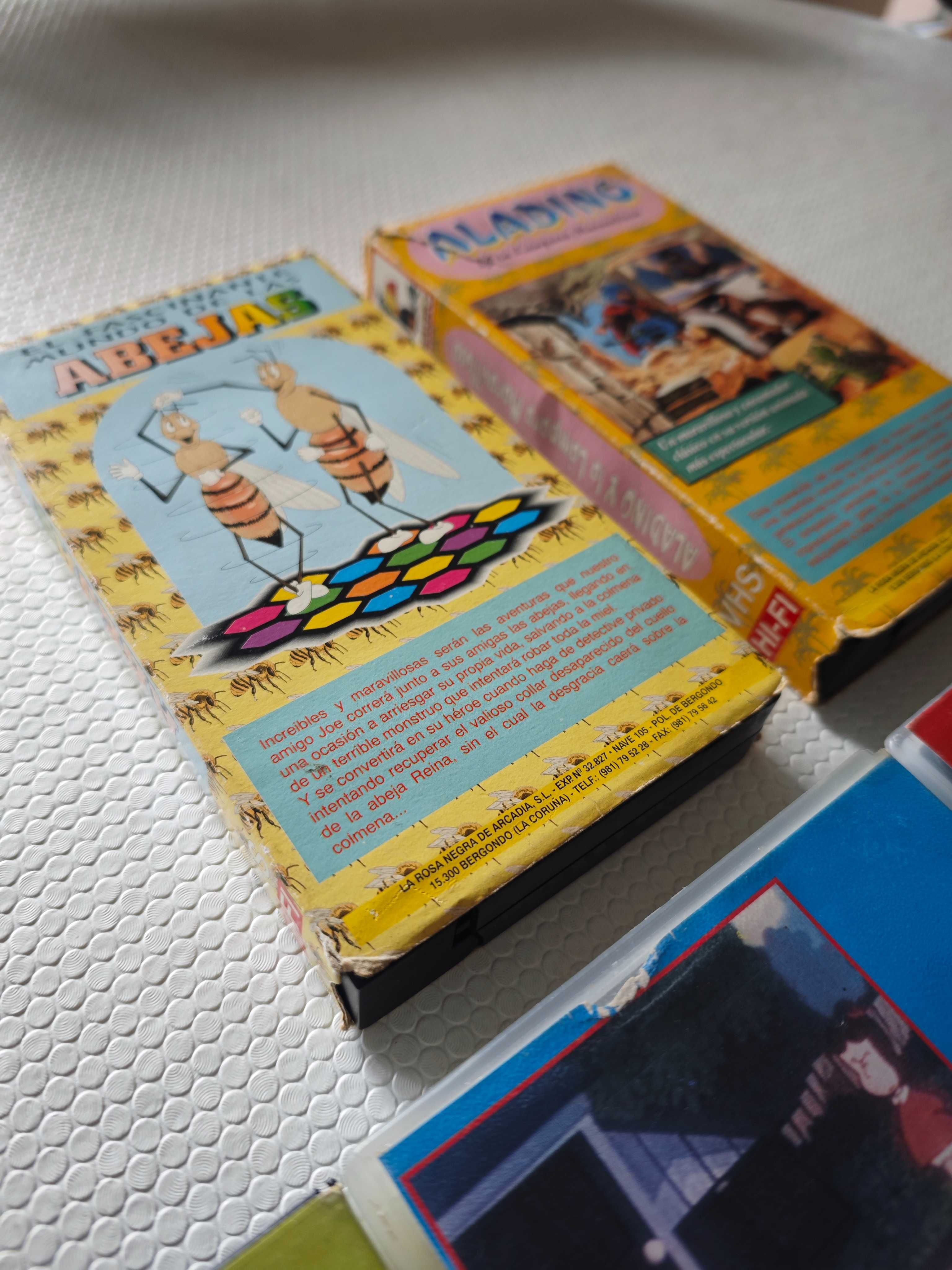 Conjunto de cassetes VHS infantis (Anos 90) - Português/Espanhol