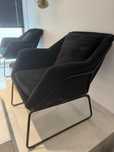 Fotele czarne loft welur
