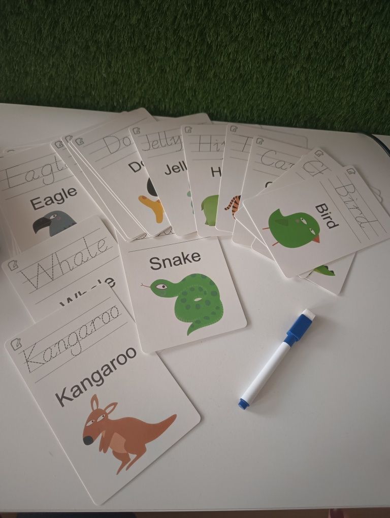 Karty edukacyjne,zestaw, nauka angielskiego, święta,Mikołajki, prezent