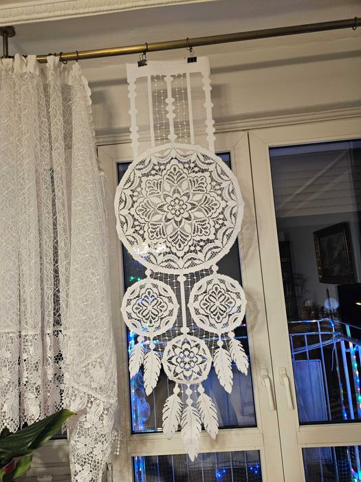 Dwa panele okienne 45 x 130 cm łapacz snów dekoracja okno 2 sztuki