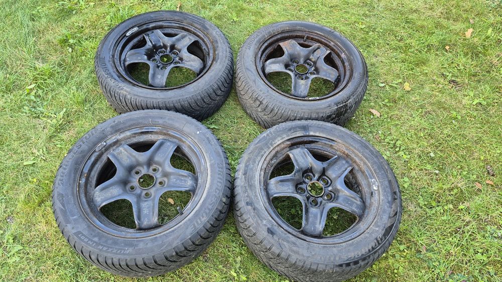 Koła stalowe 16 cali 5x104.3 opony zimowe bridgestone 205 55 r16