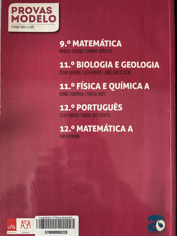 Provas Modelo Física e Química A 11.º Ano