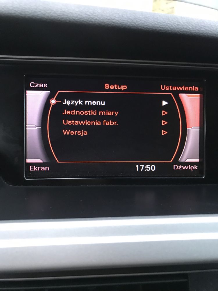 Polskie Menu Audi a4 a5 q5 a6 Radio Concert Symphony MMI