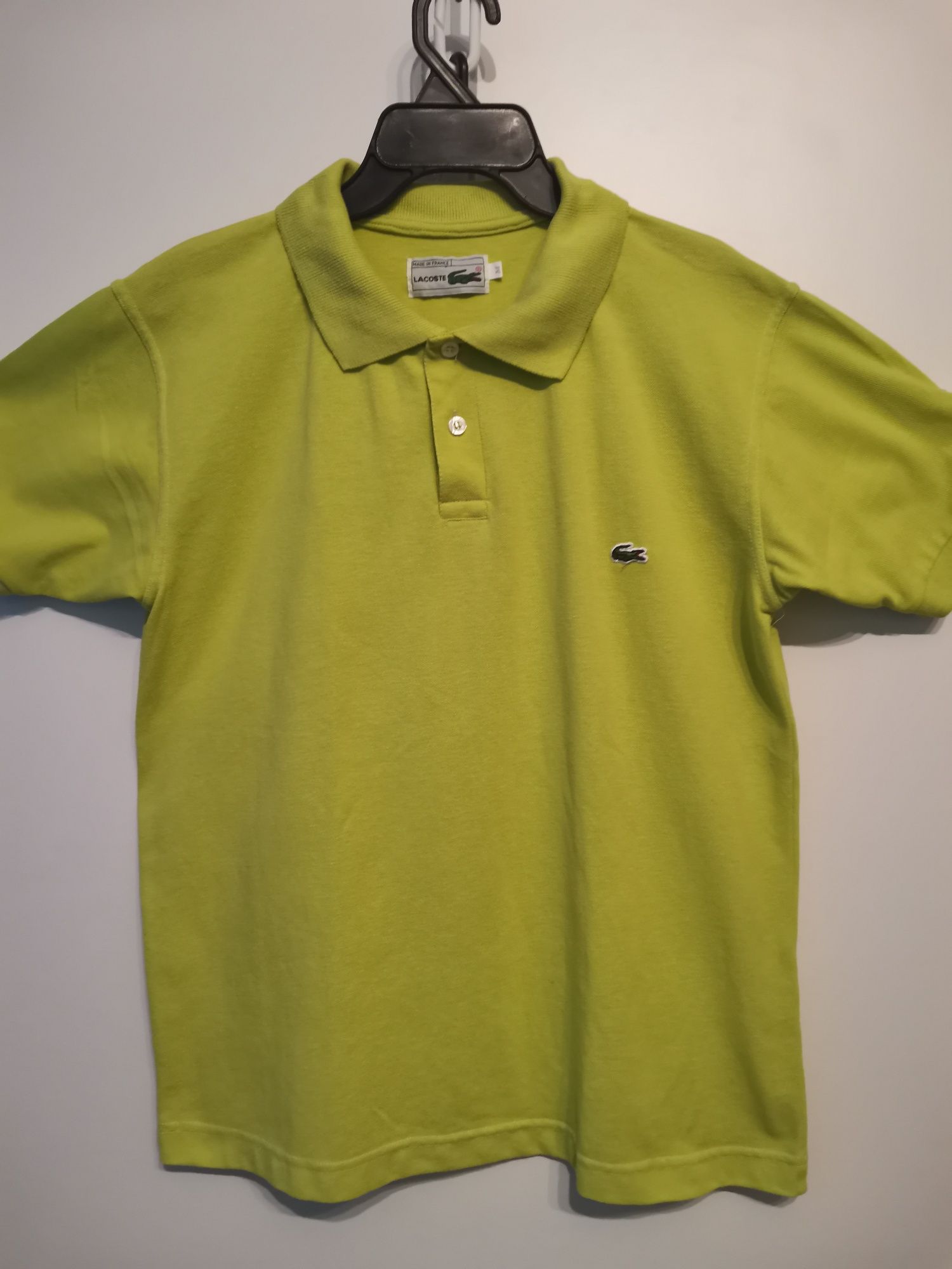 Lacoste rozm M koszulka polo męska, odcienie zieleni, bawełna, krótki