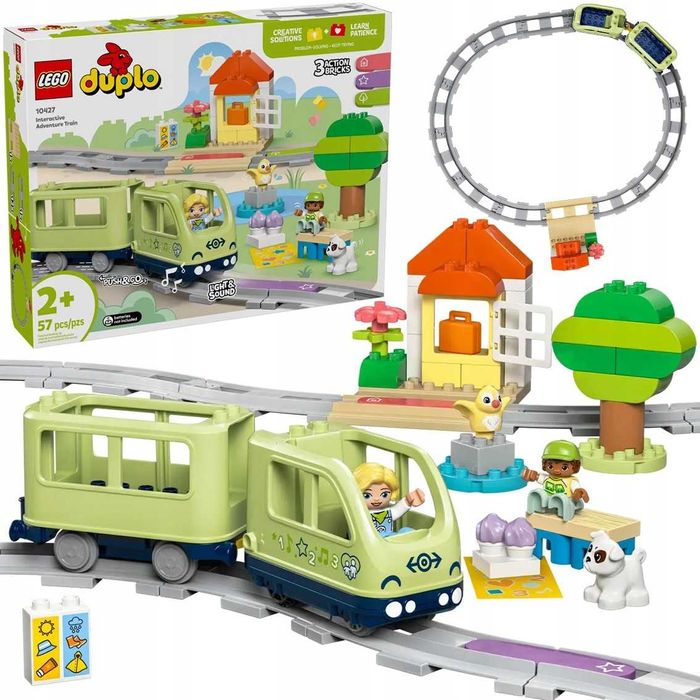 Klocki Lego Duplo 10427 Przygoda z Interaktywnym Pociągiem Tory 2 +