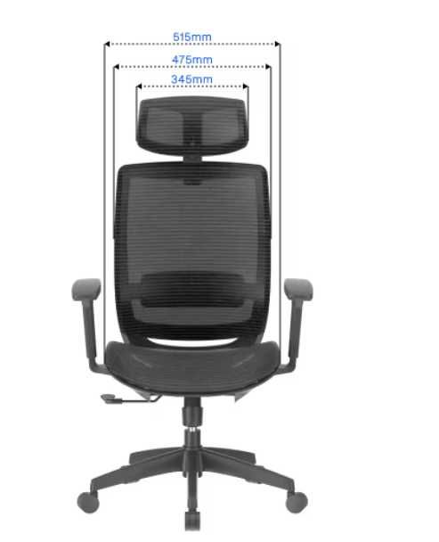 Ergonomiczne Krzesło Biurkowe BS4 – Pełna Siatkowa Konstrukcja,