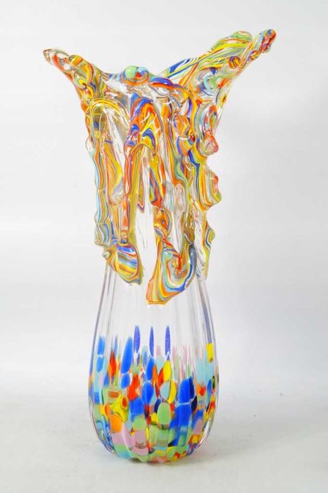 WAZON szklany MURANO style piękne kolory DUŻY unikat