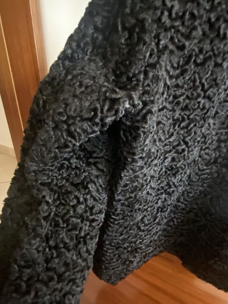 Casaco astracan preto