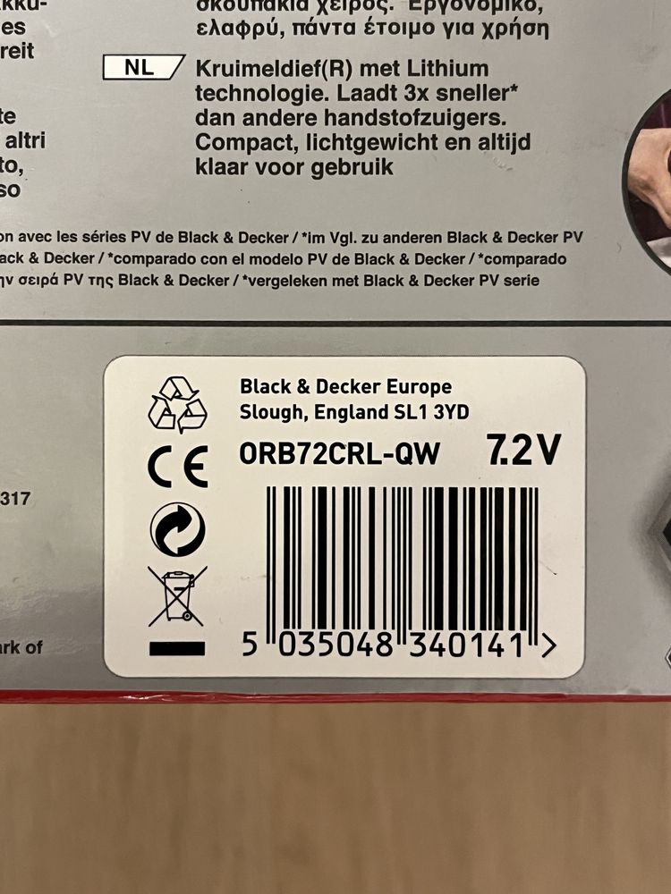 odkurzacz akumulatorowy BLACK&DECKER ORB-IT.
