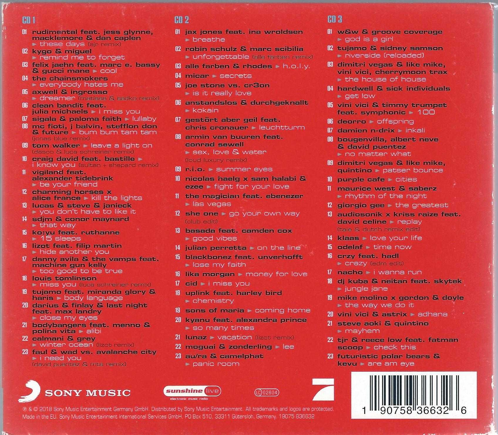 3 CD - Club Sounds Vol. 85 (2018) (Sony Music) (Digipak)
