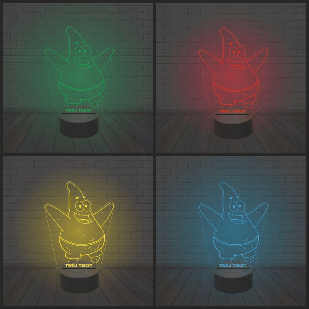 Lampka nocna na biurko LED SPONGEBOB patryk