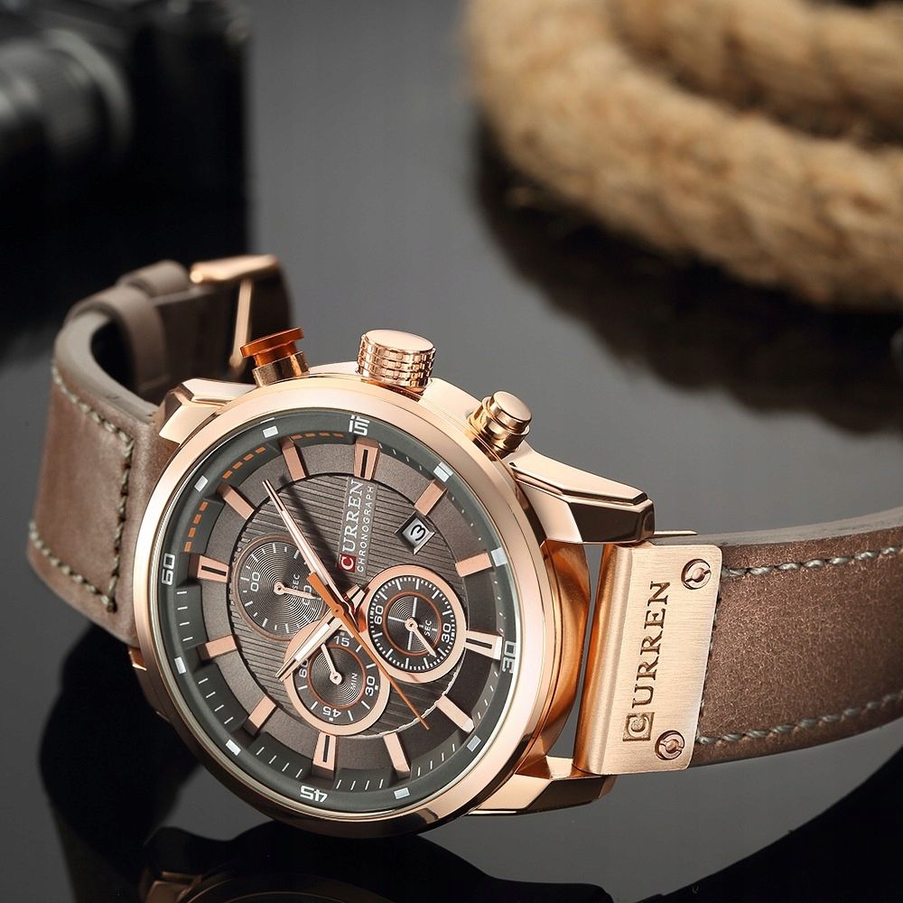 Zegarek Męski Curren Elegancki Chronograf Datownik