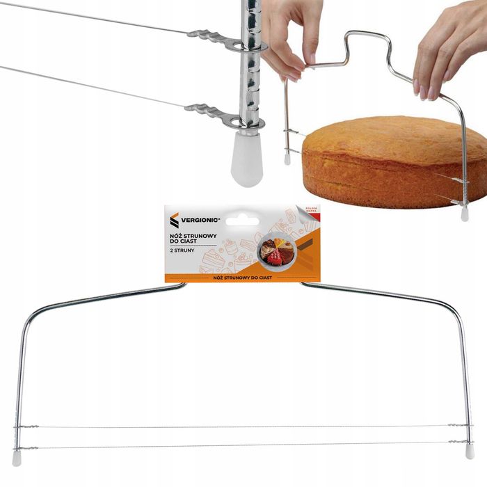 Nóż strunowy do ciast Vergionic 31 cm srebrny AR-12