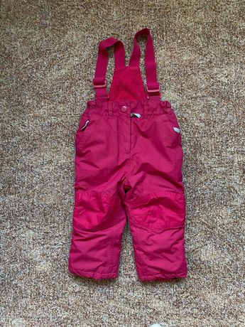 Spodnie narciarskie ocieplane różowe dziecięce topomini rozmiar  86