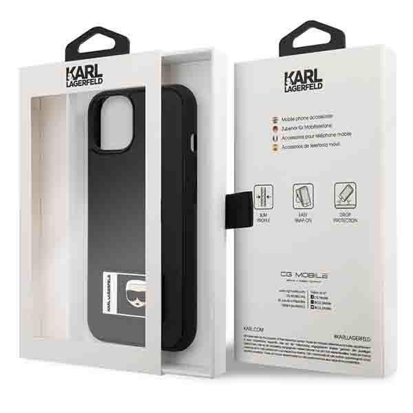 Etui Karl Lagerfeld iPhone 13 6,1" Czarny Ikonik Patch Hardcase