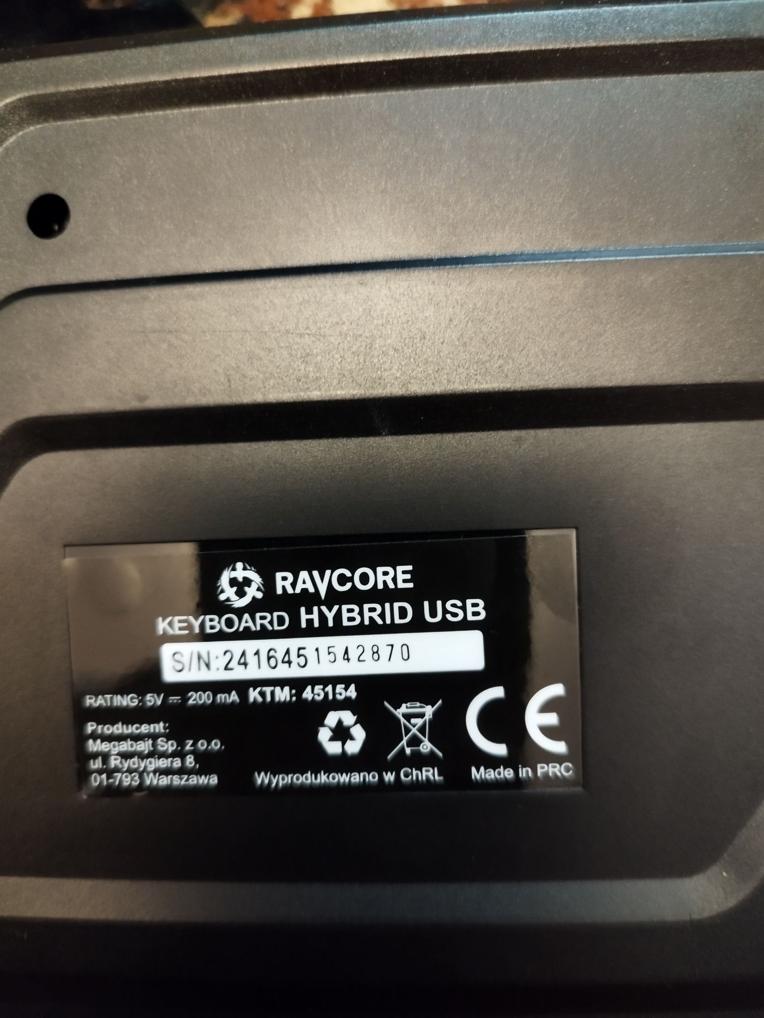 Klawiatura Ravcore uszkodzona