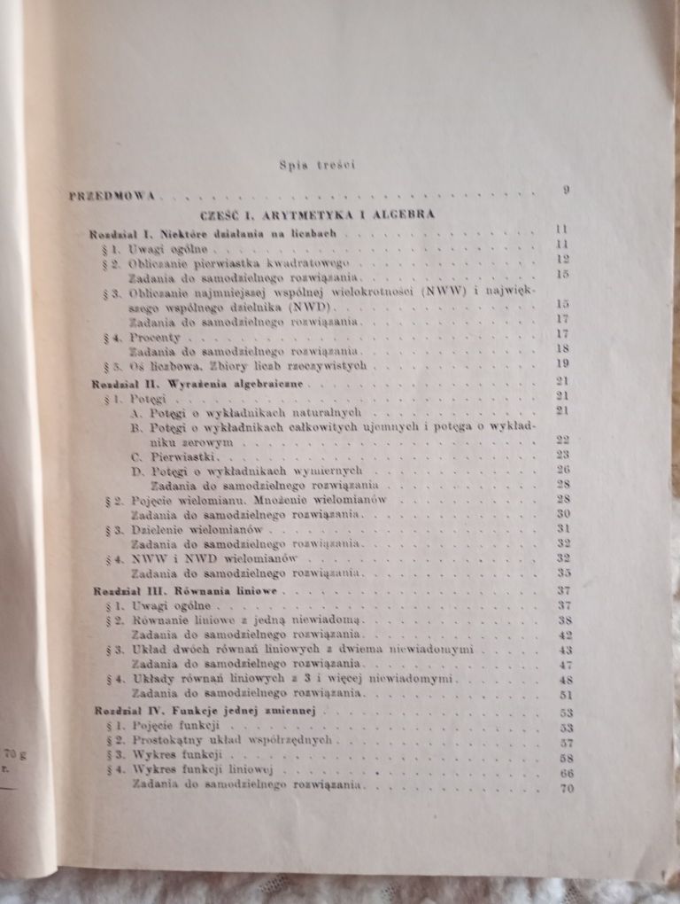 Książka matematyczna - Kurs przygotowawczy z matematyki