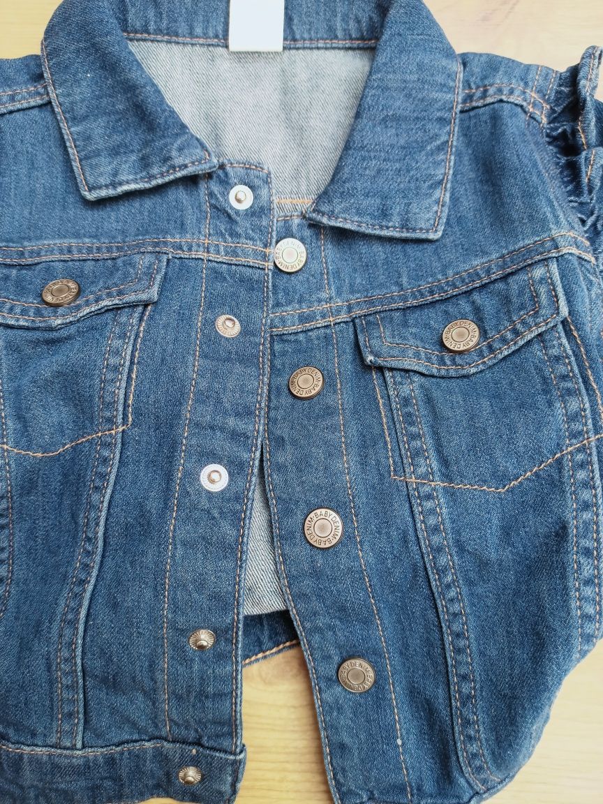 H&M , kurteczka jeansowa, katana, 98