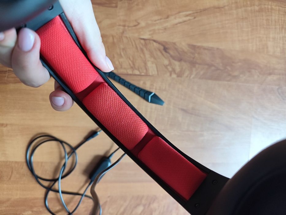 Słuchawki Genesis mikrofon czarne czerwone