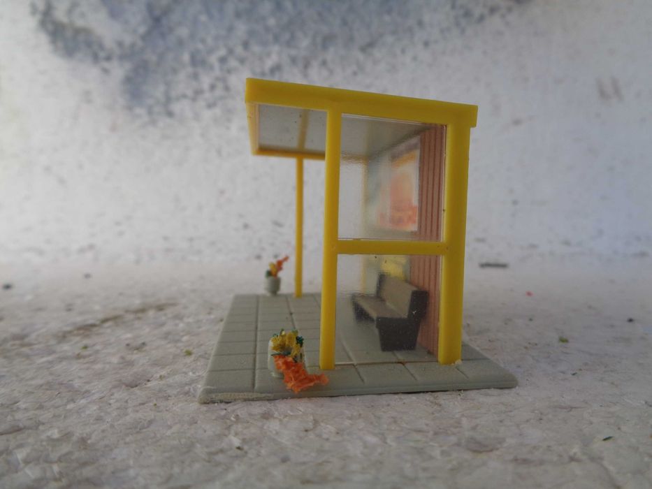 1:87 Paragem de autocarros pista comboio