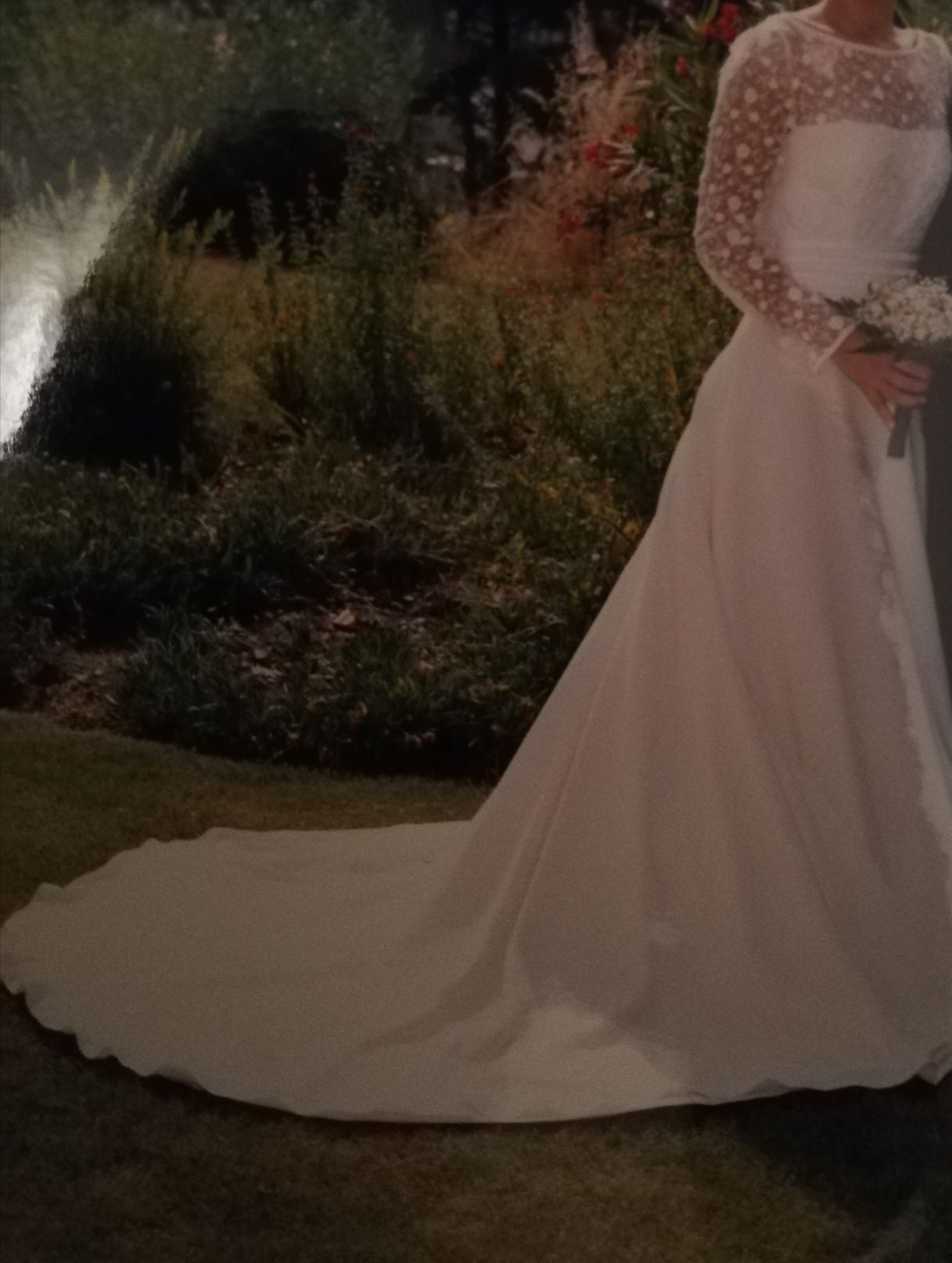 Vestido de noiva pérola + sapatos 37