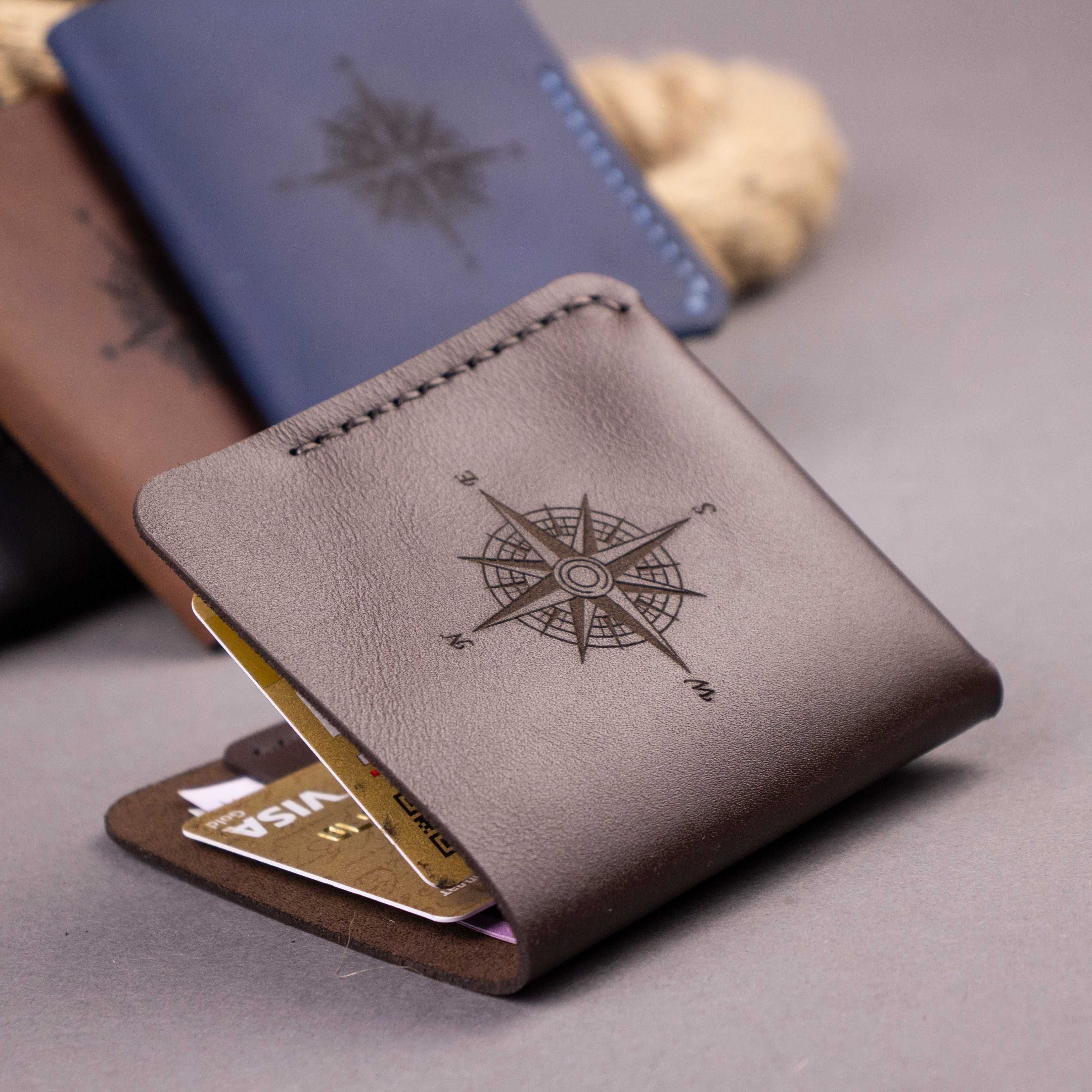 Кожаный мужской кошелёк, портмоне (Подарок мужчине, парню, мужу)