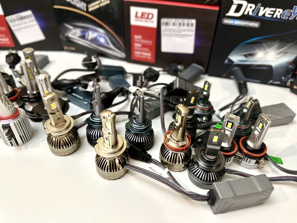 Светодиодные LED лампы H7 H11 H4 H1 HB3 HB4 H3 HIR2 H13 H15 H27