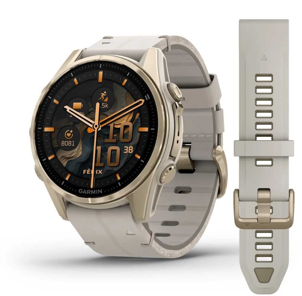 Garmin Fenix 8 43 mm, AMOLED, Sapphire два ремінця  010-02903-40