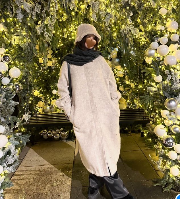 пальто довге h&m