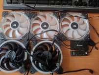 Corsair HD120 RGB LED 3x120mm+Silentium Corona RGB 2x120mm