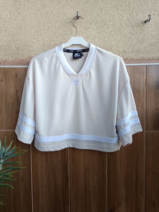 T-shirt Starter Cropped Top Mesh Jersey size M SWAG