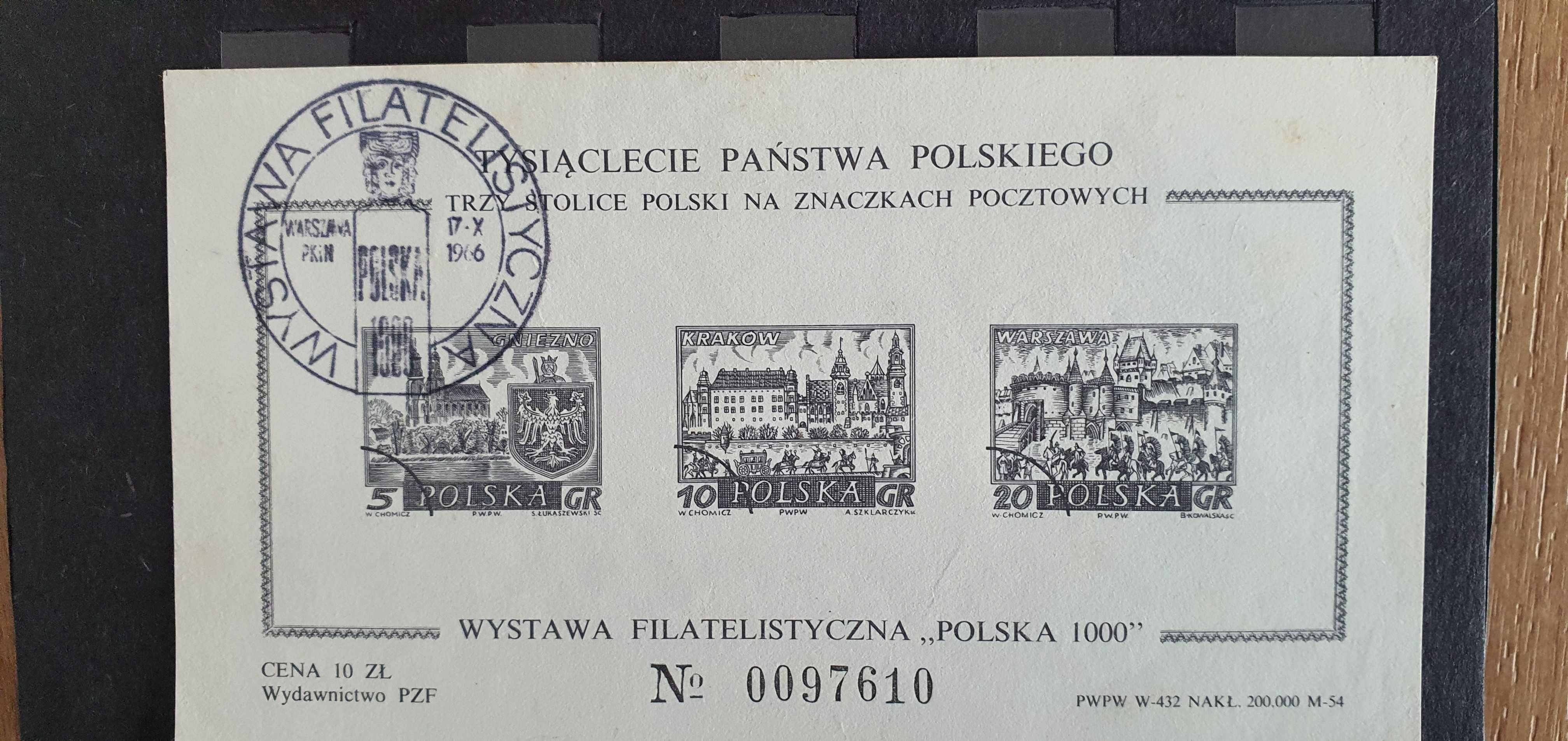 1966 Tysiąclecie Państwa Polskiego czarnodruk 2szt