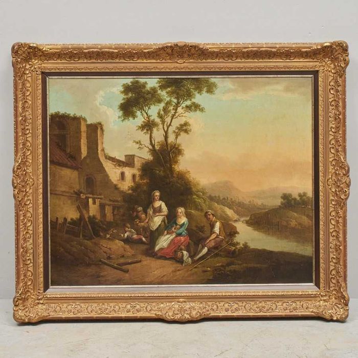 Oryginalny Obraz Olejny z XVIII w.  100x118 w pięknej starej ramie