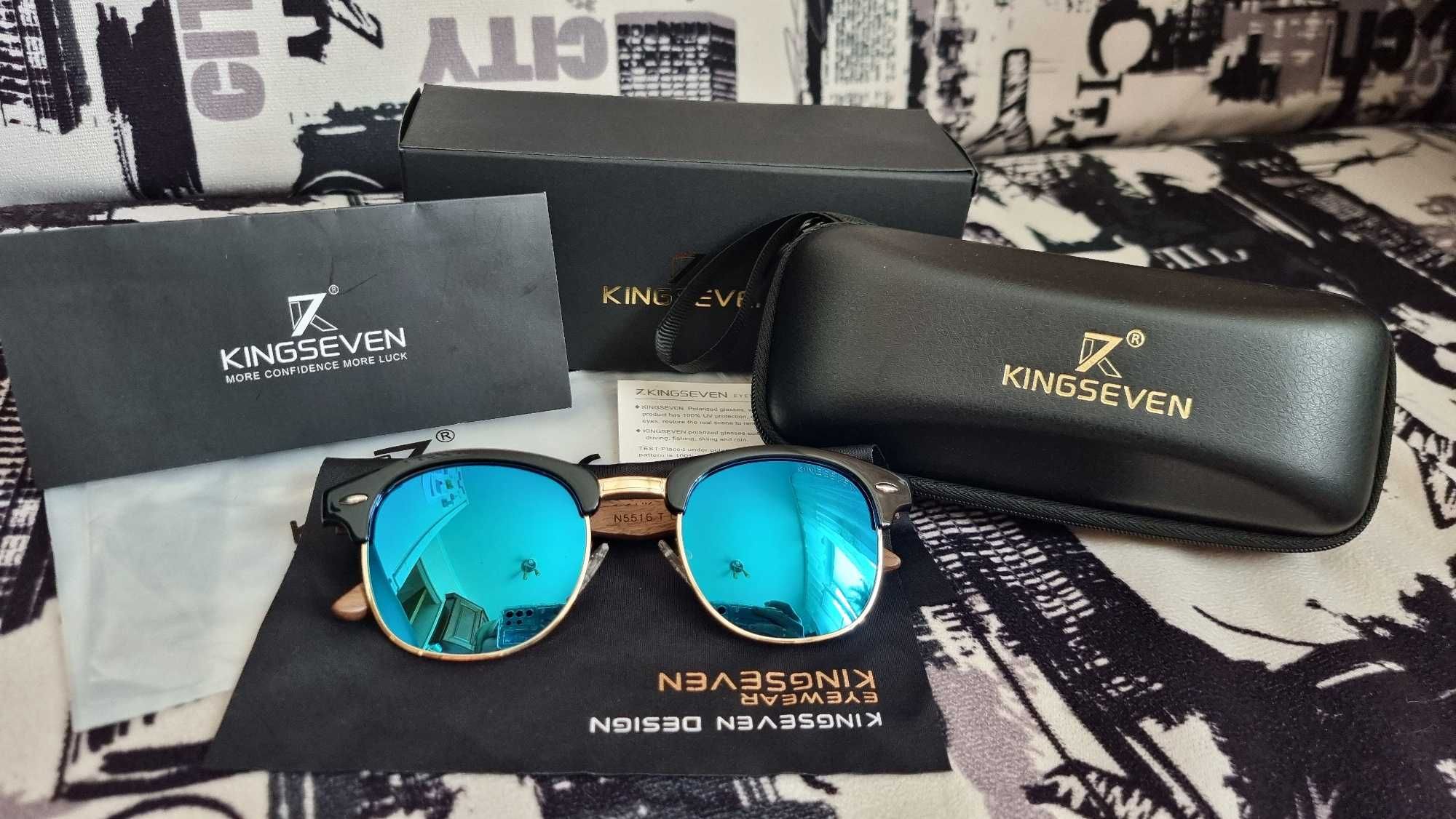 King Seven Okulary przeciwsłoneczne nerdy Blue