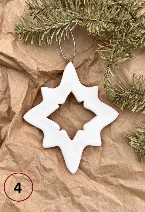 Ялинкові прикраси ручної роботи. Керамічні прикраси для дому