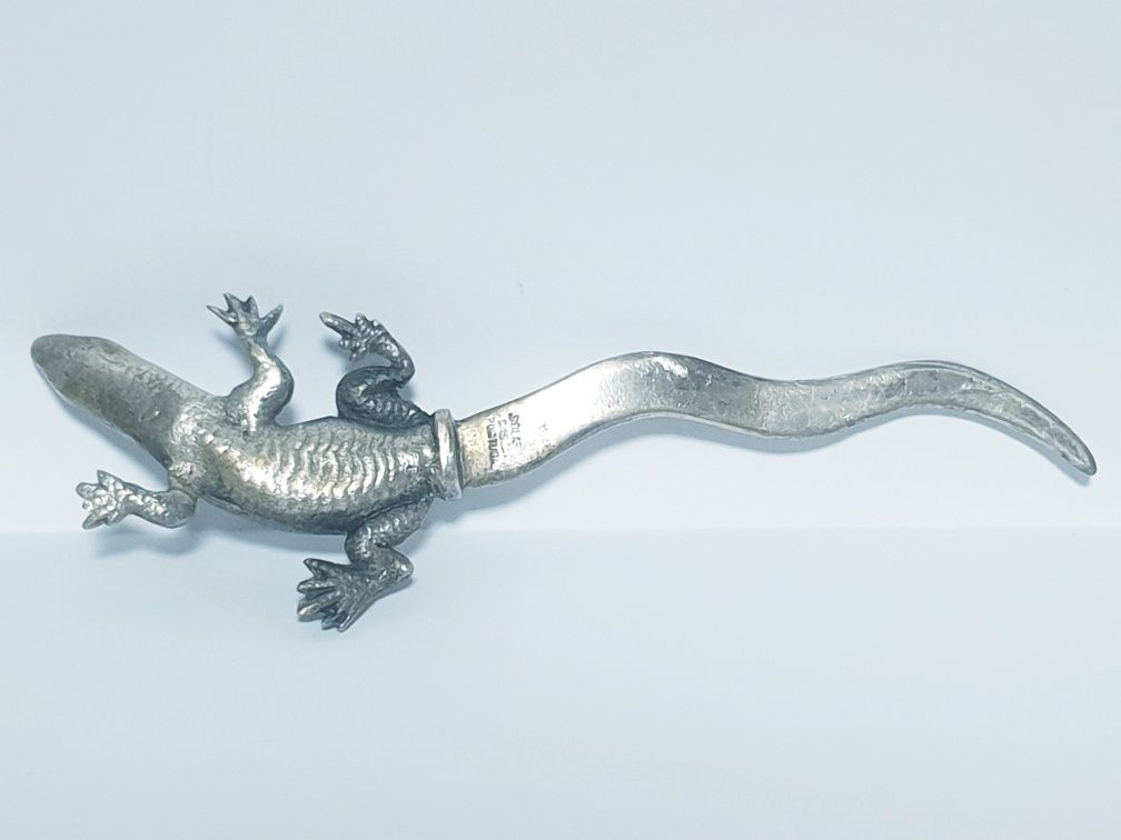 Fantástico raro antigo abre cartas lagarto  - marcado