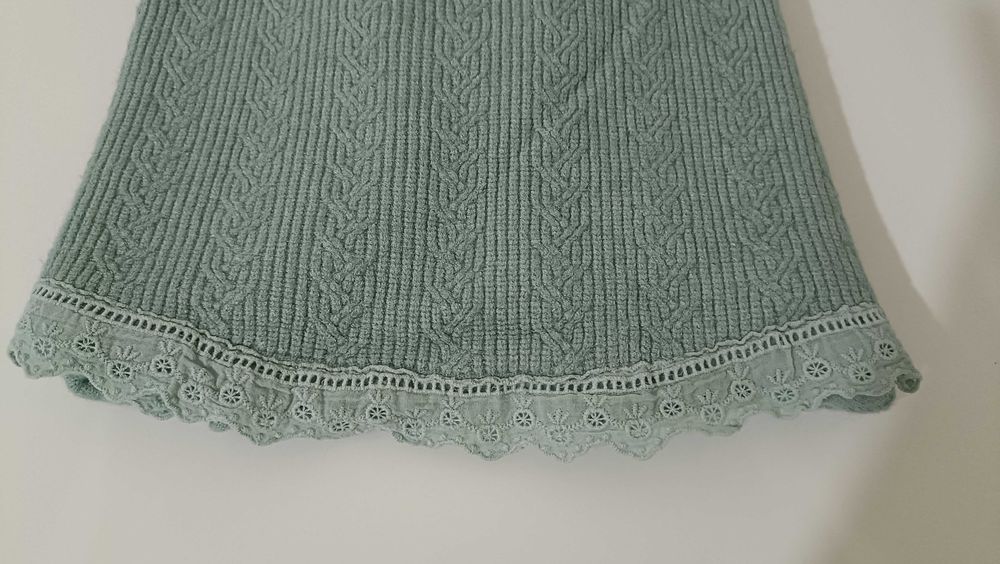 Camisola de Malha Verde Água