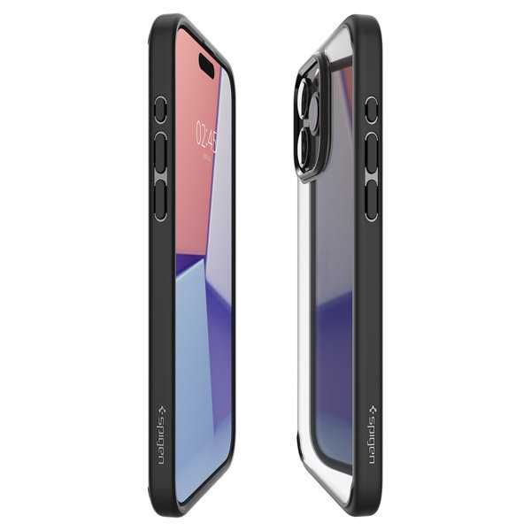 Spigen Crystal Hybrid, matte black - iPhone 15 Pro Max case Tamka 22