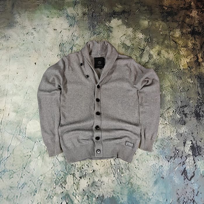 Elegancki Kardigan Męski Jack & Jones Premiu M kołnierzem Stan Idealny