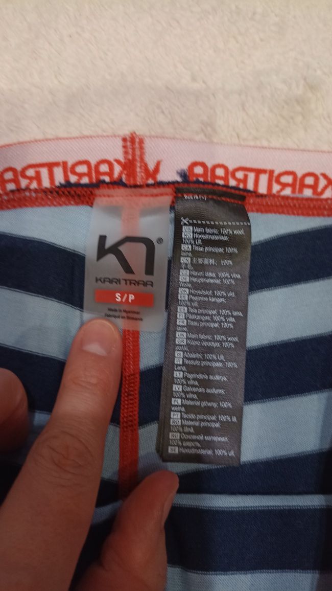 Śliczne getry legginsy termiczne wełniane, Wełna Wool Kari Traa S 36